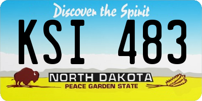 ND license plate KSI483
