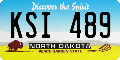 ND license plate KSI489