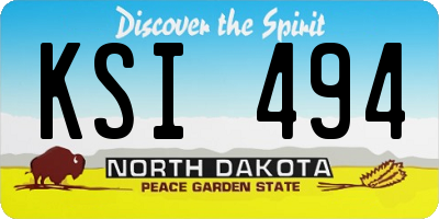 ND license plate KSI494