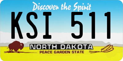 ND license plate KSI511
