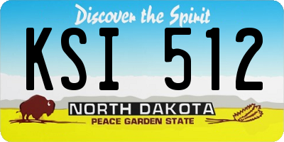 ND license plate KSI512