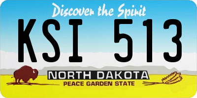 ND license plate KSI513
