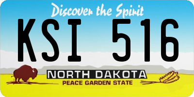 ND license plate KSI516