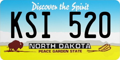 ND license plate KSI520