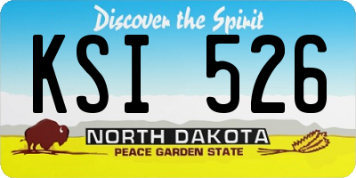 ND license plate KSI526
