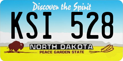 ND license plate KSI528