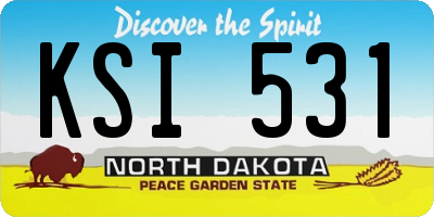 ND license plate KSI531