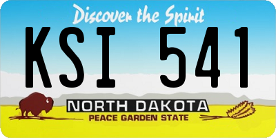 ND license plate KSI541