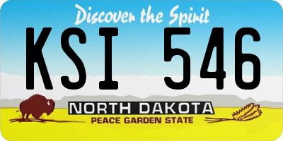 ND license plate KSI546