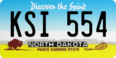 ND license plate KSI554