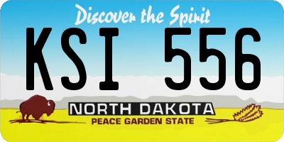ND license plate KSI556