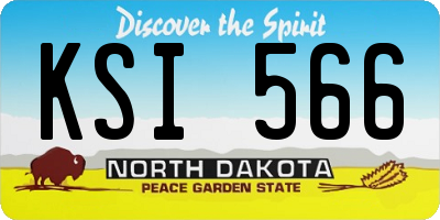ND license plate KSI566