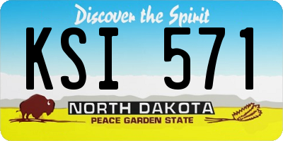 ND license plate KSI571