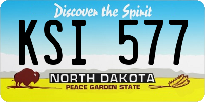 ND license plate KSI577