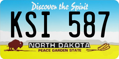 ND license plate KSI587