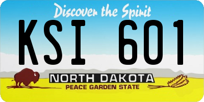 ND license plate KSI601