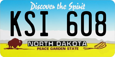 ND license plate KSI608