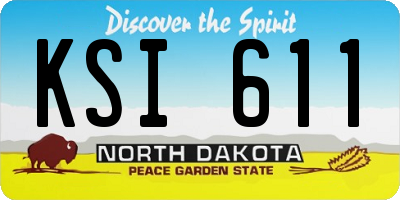 ND license plate KSI611