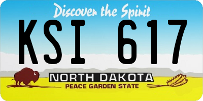 ND license plate KSI617