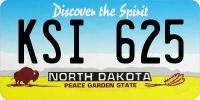ND license plate KSI625