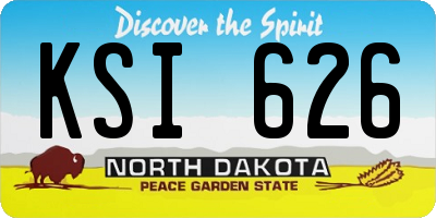 ND license plate KSI626