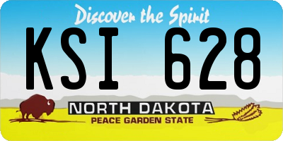 ND license plate KSI628