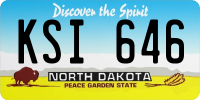 ND license plate KSI646
