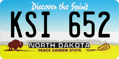 ND license plate KSI652