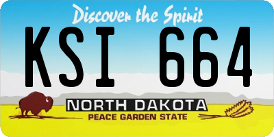ND license plate KSI664