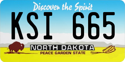 ND license plate KSI665