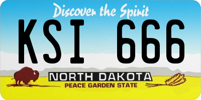 ND license plate KSI666