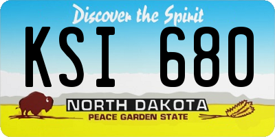 ND license plate KSI680