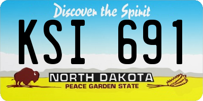 ND license plate KSI691