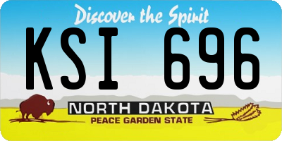 ND license plate KSI696