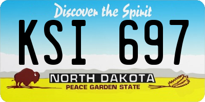 ND license plate KSI697