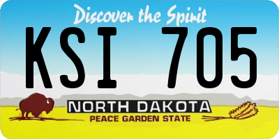 ND license plate KSI705