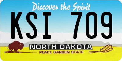 ND license plate KSI709