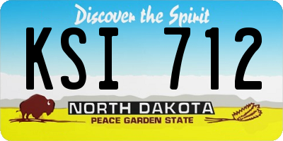 ND license plate KSI712