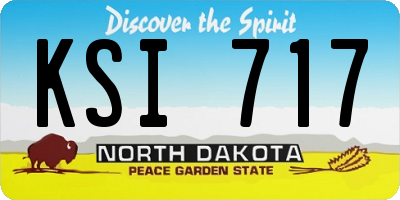 ND license plate KSI717