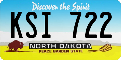 ND license plate KSI722