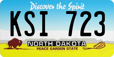 ND license plate KSI723