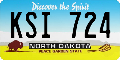 ND license plate KSI724