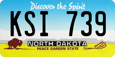 ND license plate KSI739