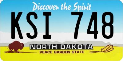 ND license plate KSI748