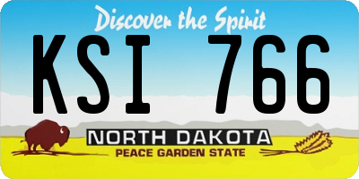ND license plate KSI766