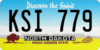 ND license plate KSI779
