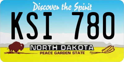 ND license plate KSI780