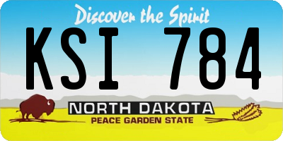 ND license plate KSI784