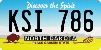 ND license plate KSI786