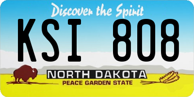ND license plate KSI808